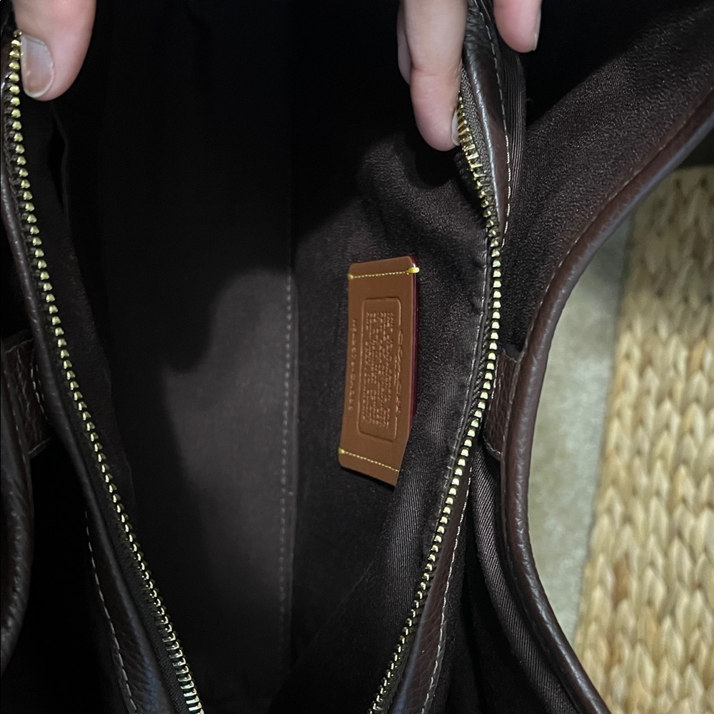 Coach Erin Shoulder Bag in Maple with Medium Corner Zip Wallet in Tan/Gold - Picture 6 of 6